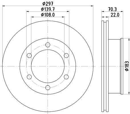 HELLA PAGID Тормозной диск 8DD 355 117-441